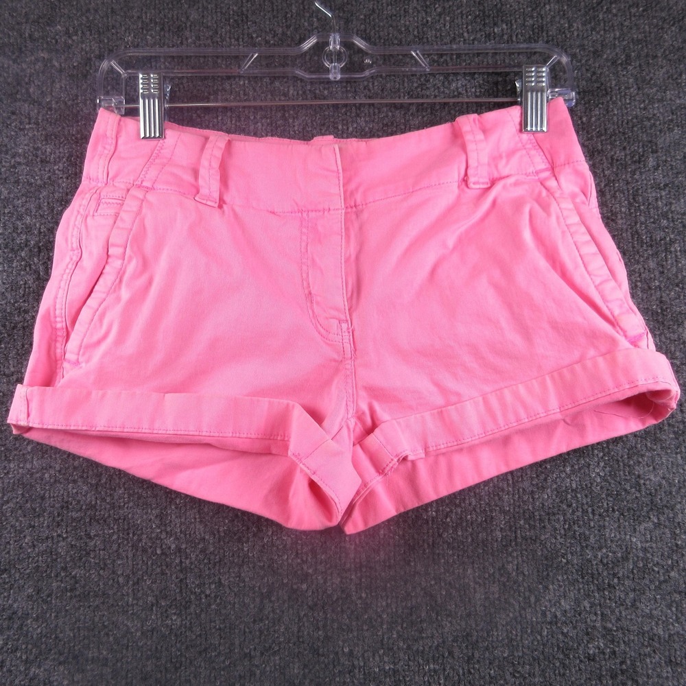 Vineyard Vines Shorts Womens 00 Pink Chino Twill Cuffed Casual Whale Logo Preppy
